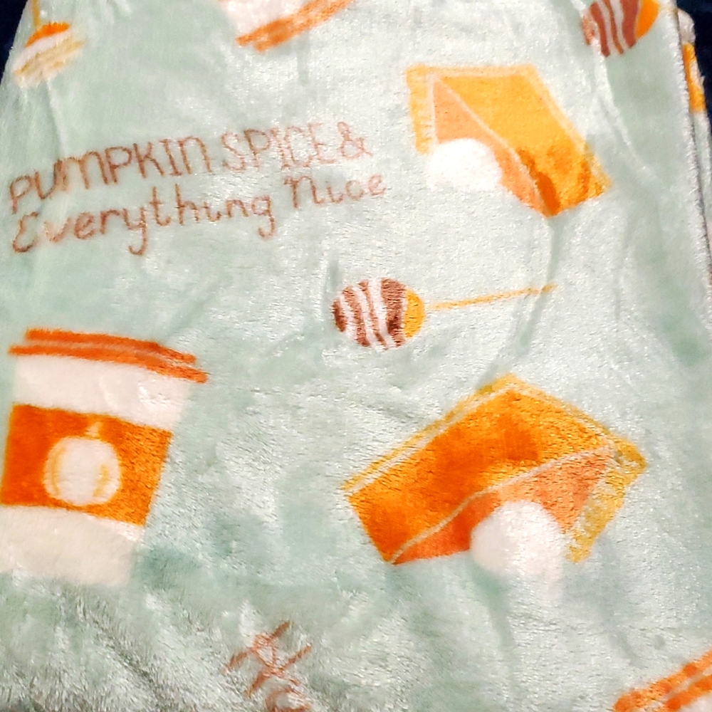Fall Faux Fur Plush Throw